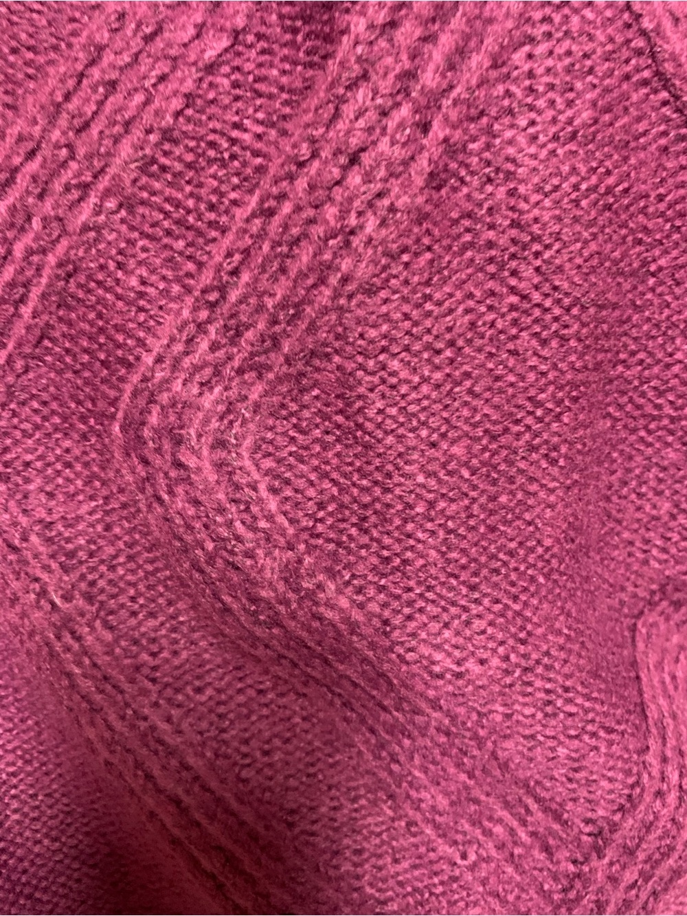 a.n.a Raspberry-Pink V-Neck Cable Knit Sweater - Picture 4 of 5
